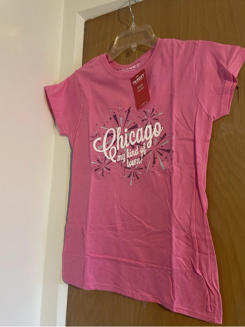 Target Pink Graphic 'Chicago' Crewneck Tee